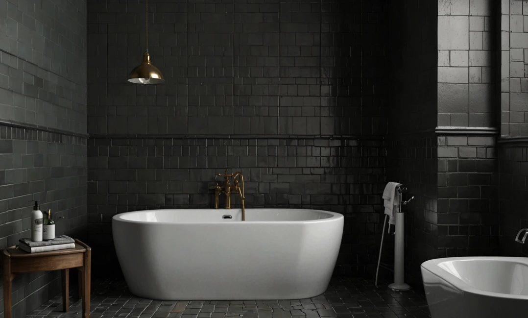 Subway Tiles with Dark Grout