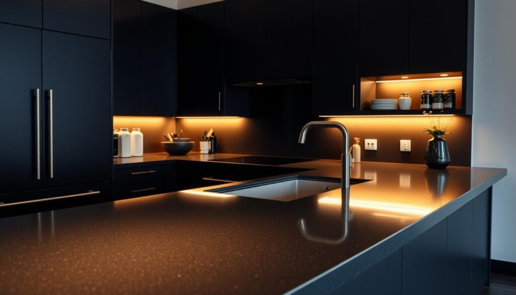 Black Kitchen Countertop Design