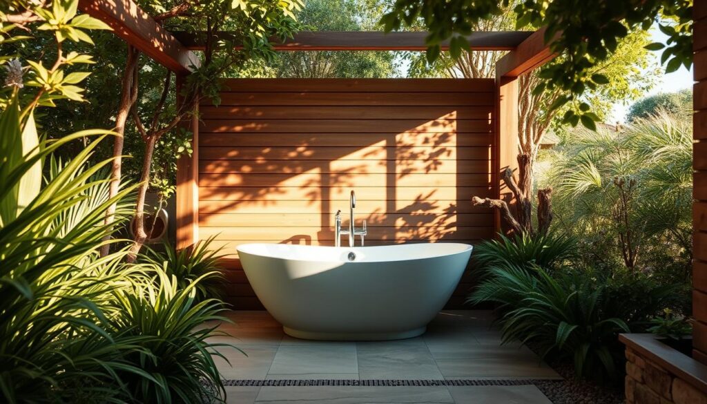 outdoor bathroom privacy solutions