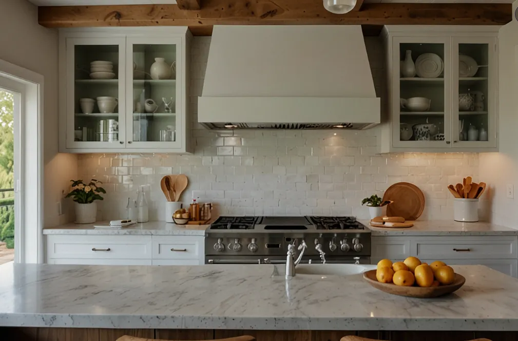Swap in a Warm White Backsplash