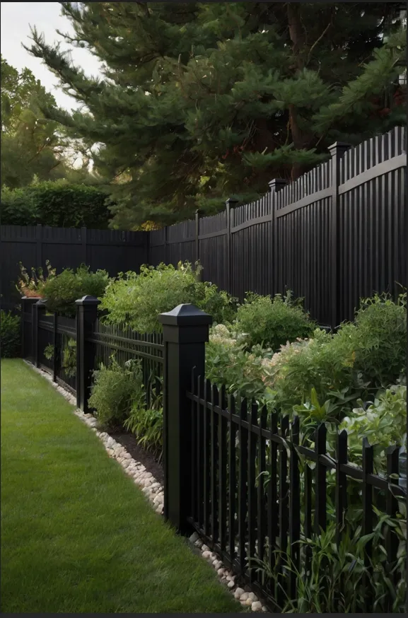 Classic Matte Black Fence