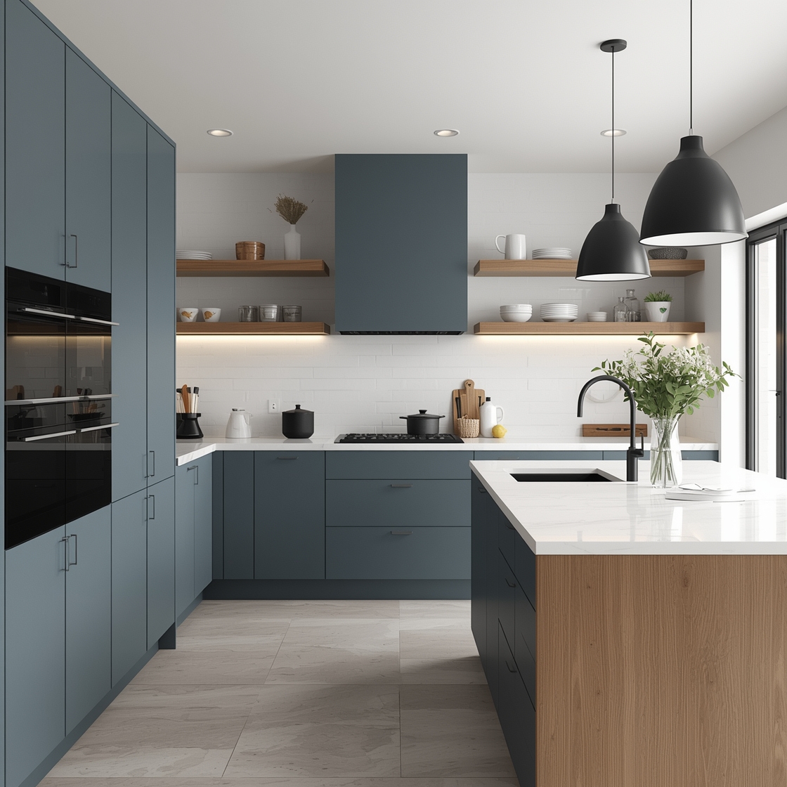 modern two-tone kitchen