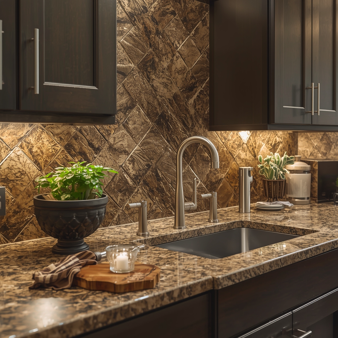 Fantasy Brown Granite Backsplash Ideas
