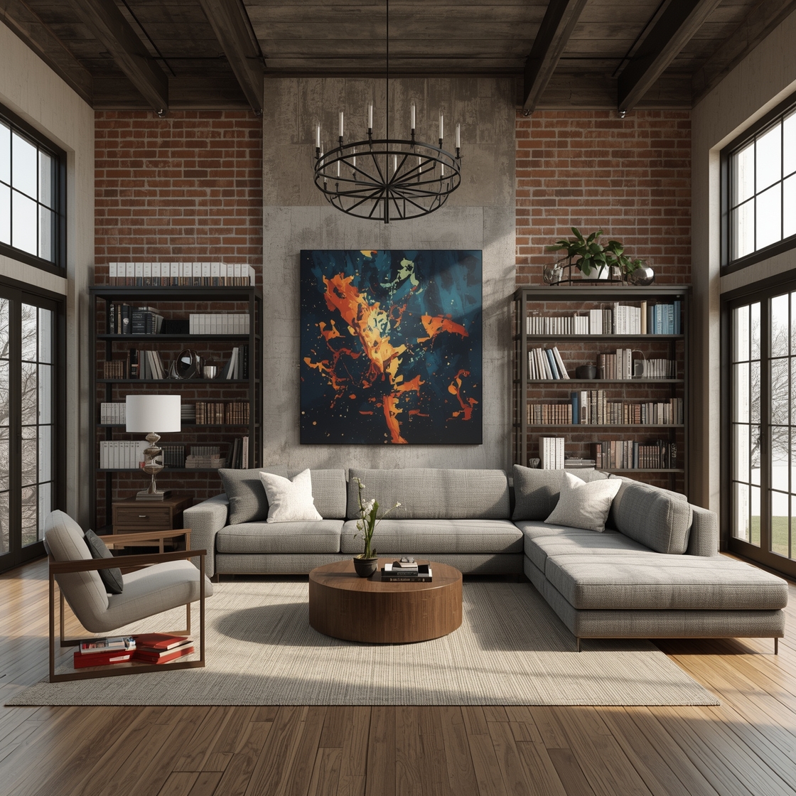 industrial living room