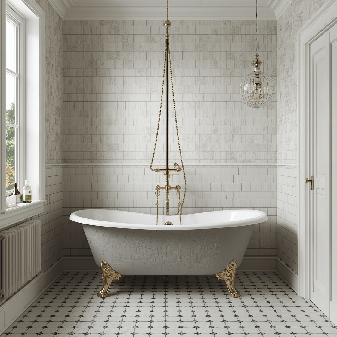 vintage bath tile